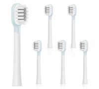 Paquete de 6 cabezales de cepillo de dientes para laicos, cabezales de repuesto para adultos, cabezal de repuesto compatible con el cepillo de dientes eléctrico Laifen (gris, M)