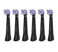 Paquete de 6 cabezales de repuesto compatibles con cepillo de dientes eléctrico Oral B iO 10 9 8 7 6 5 4 3 Series cepillos de dientes medianos, color negro