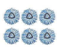 Paquete de 6 cabezales de repuesto para fregona triangular, repuesto de microfibra para fregona fácil de enjuagar (6 unidades)