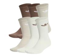 Paquete de 6 calcetines adidas Originals Trefoil en blanco, gris y marrón