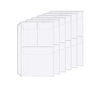 Paquete de 6 Carpetas A5 de 6 Agujeros con 3 Bolsillos de Plástico con 6 Agujeros para Recibos (3 Bolsillo, A5)