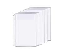 Paquete de 6 Carpetas de Plástico A5 con 6 Agujeros, Impermeables y con 6 Agujeros para Recibos (1 Bolsillo, A5)