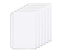 Paquete de 6 Carpetas de Plástico A5 con 6 Agujeros, Impermeables y con 6 Agujeros para Recibos (Bolsillo, A5)