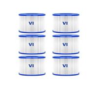 Paquete de 6 cartuchos de filtro para piscinas, tipo VI, compatibles con sistemas de spa Lay-Z-Spa. Filtro de repuesto de alta calidad.