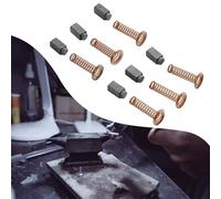 Paquete de 6 cepillos de carbón para amoladora eléctrica D3000 - 7,9 x 5,5 x 4,8 mm, piezas de repuesto de motor de herramienta rotativa, construcción de carbono + metal con espiga