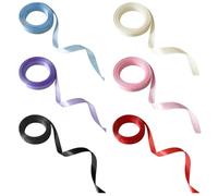 Paquete de 6 cintas coloridas para el cabello, elegantes cintas de seda para el cabello, diseños únicos de cola de caballo, decoración para el cabello