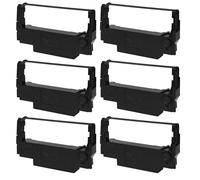 Paquete de 6 cintas de tinta compatibles con Epson ERC 30 34 38 Epson TM-U220A TM-U220B TM-U220D cinta negra