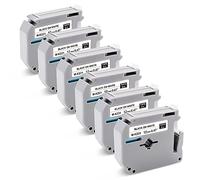 Paquete de 6 cintas M de 12 mm 0.47 blanco compatible con Brother P Touch M-K231 MK231 Negro sobre blanco para etiquetadora Brother Ptouch PT-M95 PT-90 PT-70 PT-65 PT-85 45, 26.2 pies (8 m)