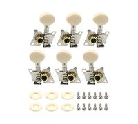 Paquete de 6 clavijas de afinación eléctricas para guitarra con textura de metal para afinación precisa, mecanismos profesionales de afinación de guitarra