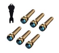 Paquete de 6 clavijas para puente de guitarra, textura de metal, adecuadas para un sonido estable en guitarras acústicas estándar