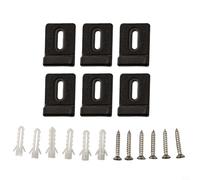 Paquete de 6 clips de espejo de montaje en pared con tornillos, soportes de metal fuertes para colgar espejos y caballetes de forma segura