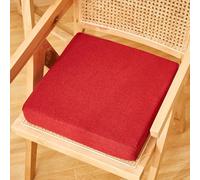 Paquete de 6 cojines cuadrados para sillas de oficina, 40 x 40 x 8 cm de grosor, antideslizantes, funda extraíble, espuma de alta densidad para comedor, sala de estar, patio y jardín