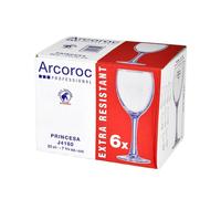 Paquete De 6 Copas De Vidrio Princesa Agua 23 Transparente ARC