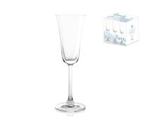 Paquete De 6 Copas De Vidrio Transparente Flute Kandy Cl15
