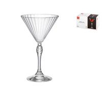 Paquete De 6 Copas De Vidrio Transparente Modelo América ’20 Martini De La