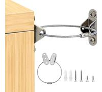 Paquete de 6 correas antipuntas para muebles, correas de seguridad para gabinetes, muebles anticaídas, kit de anclajes de pared para muebles, kit de correas de metal antipunta para muebles para