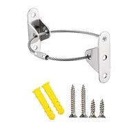 Paquete de 6 correas de metal antipunta para muebles, kit de prueba para bebés, fijación de pared para muebles, correas de seguridad para bebé, para estantería, gabinete, tocador, plateado y negro