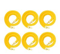 Paquete de 6 cuerdas de terciopelo con ganchos, barrera de control de multitudes de 100 cm para eventos, cines, fiestas, hoteles, restaurantes, sistema de gestión de colas premium