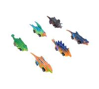 Paquete de 6 Dinosaurios de Juguete para Tirar hacia Atrás, Juguetes de de Dinosaurios Transformadores Estables para Niños, Material de PVC Multicolor de 5,1 Pulgadas para un Tiempo de