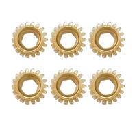 Paquete de 6 engranajes hexagonales de afinación hexagonal para ejes clásicos, construcción de hierro, diseño antideslizante, engranajes de agujero abierto