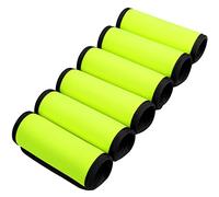 Paquete de 6 envolturas para asa de equipaje, envolturas de asa de equipaje para maleta, etiquetas de equipaje verde brillante, identificadores de etiquetas de maleta para accesorios de viaje