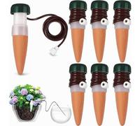 Paquete de 6 estacas de riego automático para plantas de interior, sistema de autorriego para balcones y plantas de interior.
