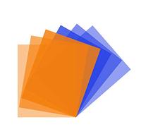 Paquete de 6 filtros de Gel de corrección de Color, 16x20 in / 40 x 50 cm, Hoja de iluminación Naranja y Azul cálida para Estudio fotográfico, Linterna de Video, luz LED, fotografía