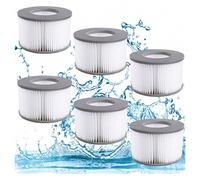 Paquete de 6 filtros de repuesto para spas Whirlpool, compatibles con piscinas inflables FD2089, cartucho de filtro de agua para una limpiez