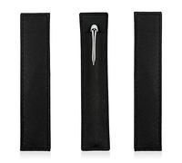 Paquete de 6 fundas de cuero para bolígrafos, estuche para pluma estilográfica, organizador suave para lápiz capacitivo, 3 Count, color negro