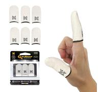 MOBILEGAMINGCORPS Paquete de 6 fundas de dedo para teléfonos móviles Gaming Corps ClawSocks - Hilo blanco plateado