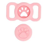 Paquete de 6 Fundas para Collar de Mascotas, Soporte Protector de Silicona Suave, Funda de rastreador antipérdida para Correa de Collar de Gato, Compatible con 1ª 2ª generación, (Rosa)