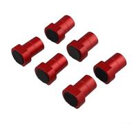 Paquete de 6 ganchos de banco de aluminio diseñados para necesidades fiables de sujeción de mesa de carpintería (20 mm, rojo)