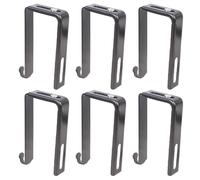 Paquete de 6 ganchos de hierro ajustables para exteriores, resistentes a la intemperie, no requiere tornillos, ganchos ajustables para puerta