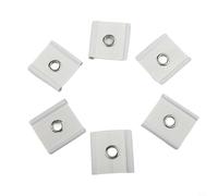 Paquete de 6 ganchos para toldo de caravana para refugio al aire libre, cortina de puerta y persiana enrollable de pista de tienda de campaña, ganchos de enchufe resistentes recubiertos de PVC, 5 x 5