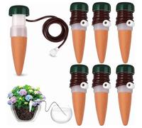 Paquete de 6 globos autorriegos para plantas de interior, sistema de riego automático para balcones, solución de riego para plantas de interi