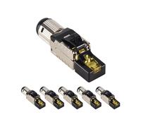 Paquete de 6 Herramientas RJ45 Blindado Cat 8, Enchufe de TerminacióN de Campo Cat8, Conector Cat8, Enchufe Cat8