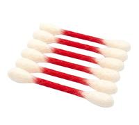 Paquete de 6 hisopos de algodón Gigantes para Gatos con Hierba gatera, Juguete Interactivo de Fieltro, palitos masticables, Cuerda Dental, Cuidado, Entretenimiento y digestión (Rojo)