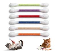 Paquete de 6 hisopos de algodón para gatos con hierba gatera, palos masticables gigantes y cuerdas de dentición para aliviar el aburrimiento, juguete interactivo duradero de fieltro para hacer