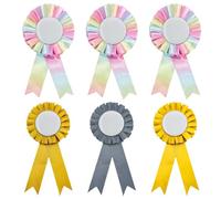 Paquete De 6 Insignias Coloridas, Insignias De Ganador, Insignias Decorativas, Adecuadas Para Inauguración De Escuela, Graduación, Boda, Fiesta