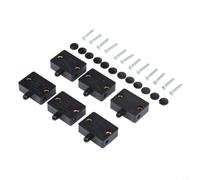 Paquete de 6 interruptores de puerta normalmente cerrados para luz de armario, interruptor de puerta de gabinete de material PC, compatible con CA/CC para control de iluminación de armario y despensa