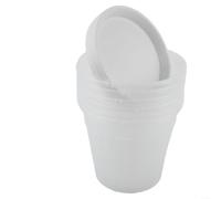 Paquete de 6 macetas transparentes para orquídeas con platillos, macetas de plástico transparente con agujeros de drenaje para raíces, contenedores de trasplante para violetas africanas, uso en