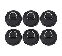 Paquete de 6 parches de anillo en D esenciales para inflables para kayaks, botes y balsas, diseño de acero inoxidable
