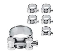 (Paquete de 6 piezas) Tubo 26-28 mm Abrazaderas de Tubo Reforzadas Resistentes, Sujetadores de Abrazadera de Manguera de Tubo de Acero Galvanizado (6 piezas, 26-28 mm)