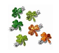 Paquete de 6 pinzas para el pelo de tréboles de lentejuelas con purpurina para el día de San Patricio, pasadores de cocodrilo verde irlandés, accesorios para el cabello para mujeres y niñas, regalos de fiesta