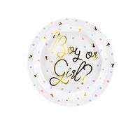 PartyDeco- Platos, Color Rosa, 23 cm (TPP44)