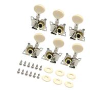 Paquete de 6 pomos de cuerda de guitarra adecuados para guitarras acústicas y eléctricas con diseño de metal y mecanismos profesionales de afinación de guitarra de fácil instalación