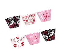 Paquete de 6 prácticos envoltorios de papel para cupcakes para hornear fácilmente y decoraciones de fiesta