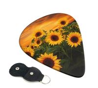 Paquete de 6 púas de guitarra, 3 girasoles de diferentes grosores, púas de guitarra con bolsa organizadora, púas de guitarra eléctrica, púas para guitarras acústicas, púas de bajo (0.46 mm, 0.71 mm