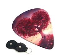 Paquete de 6 púas de guitarra, 3 grosores diferentes, hermoso árbol del amor, púas de guitarra con bolsa organizadora, púas de guitarra eléctrica, púas para guitarras acústicas, púas de bajo (0.46 mm
