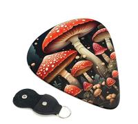 Paquete de 6 púas de guitarra, 3 púas de diferentes grosores, setas rojas con bolsa organizadora, púas de guitarra eléctrica, púas para guitarras acústicas, púas de bajo (0.46 mm, 0.71 mm, 0.96 mm)
